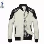 veste polo hommes nouveau pas cher style tirette mode blanc zsd